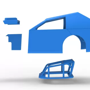 Shell of Mod Lite Race car Scale 1:25 - Model thumbnail 23