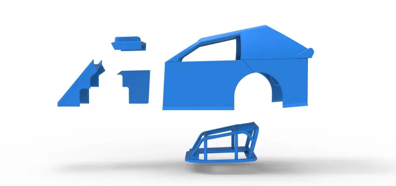 Shell of Mod Lite Race car Scale 1:25 - Model preview 23