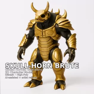 Golden Beast Guardians – Gilded Horned Character Pack (10 Models - Model thumbnail 20