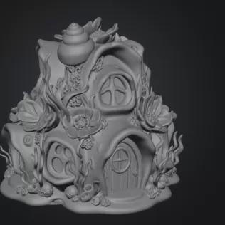 Fantasy Underwater Cottage STL File for 3D Printing - Model thumbnail 7