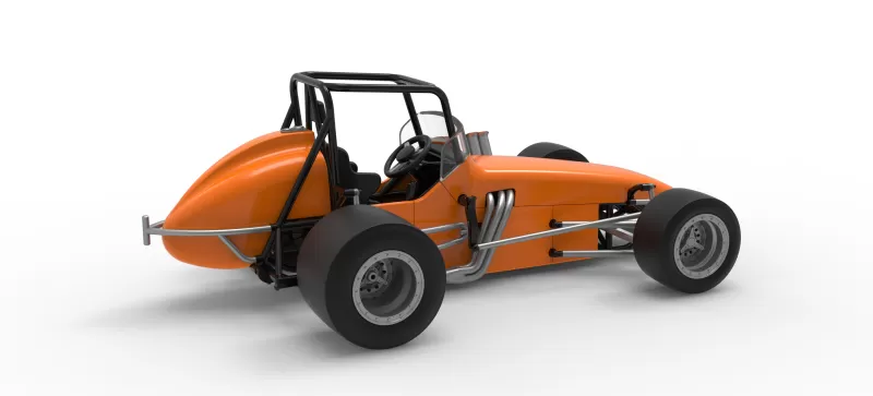 Vintage Pavement Sprint car Scale 1:25 - Model preview 20