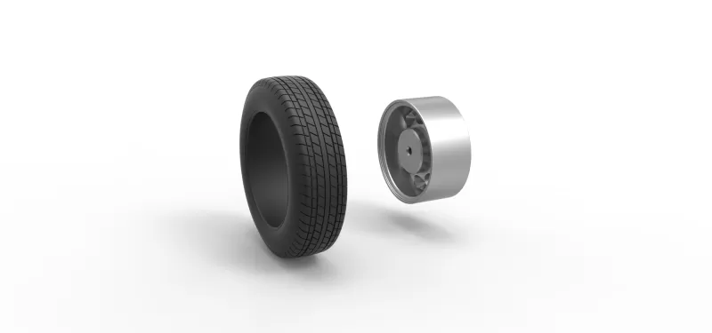 Wheel of New Zealand Ministock car Scale 1:25 - Model preview 11