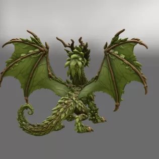 Woodland Guardian Dragon STL File for 3D Print - Model thumbnail 8