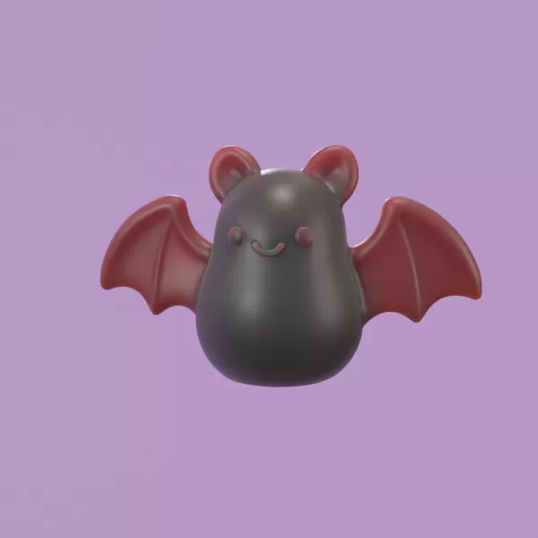 Chibi Bat 3D Printed Mold STL - Model preview 4