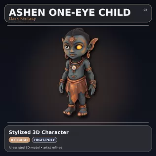 Mythic & Mech Character Collection – High-Poly Kitbash 3D Model - Model thumbnail 16