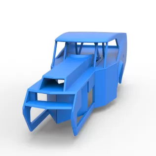 Shell of Vintage Dirt Modified stock car Version 5 Scale 1:25 - Model thumbnail 4