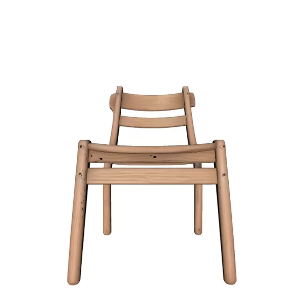 Wooden Chair 3D Printable Model - Model preview 3