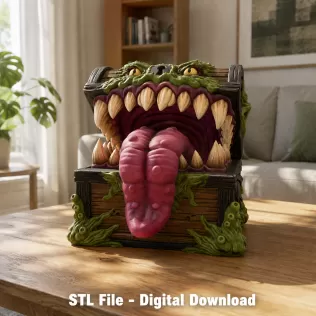 Mimic Treasure Chest Monster STL File for 3D Print - Model thumbnail 3