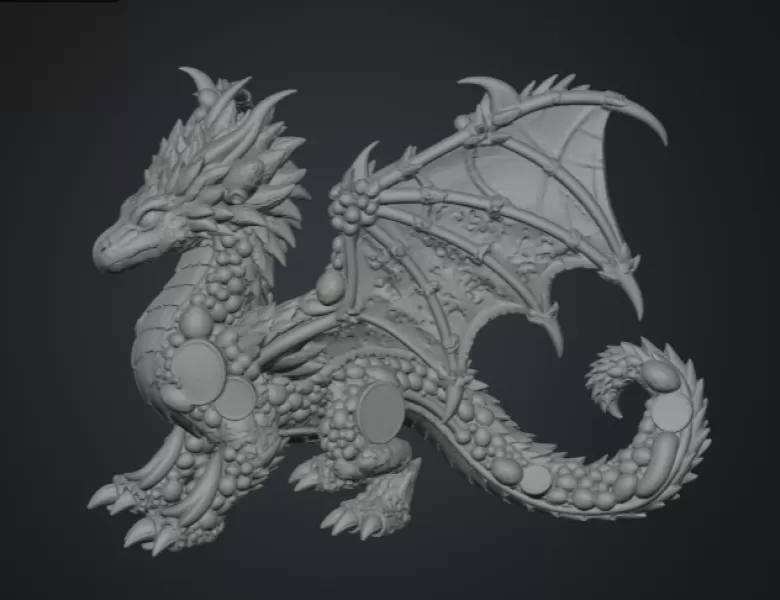 Fruit Harvest Dragon STL File for 3D Print - Model preview 9