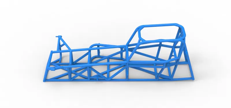 Frame of Vintage Supermodified stock car Version 3 Scale 1:25 - Model preview 7