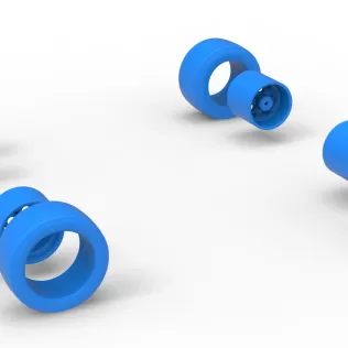 Wheel Set of Experimental Pavement Silver Crown Car Scale 1:25 - Model thumbnail 10