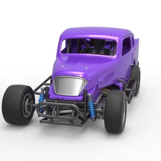 Vintage Dirt Modified stock car Scale 1:25 - Model thumbnail 5