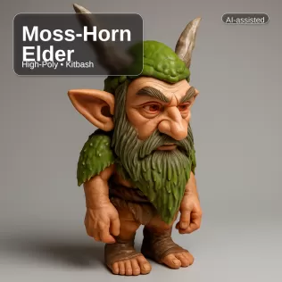Forest Folk Collection – 10 High-Poly Kitbash Characters - Model thumbnail 4
