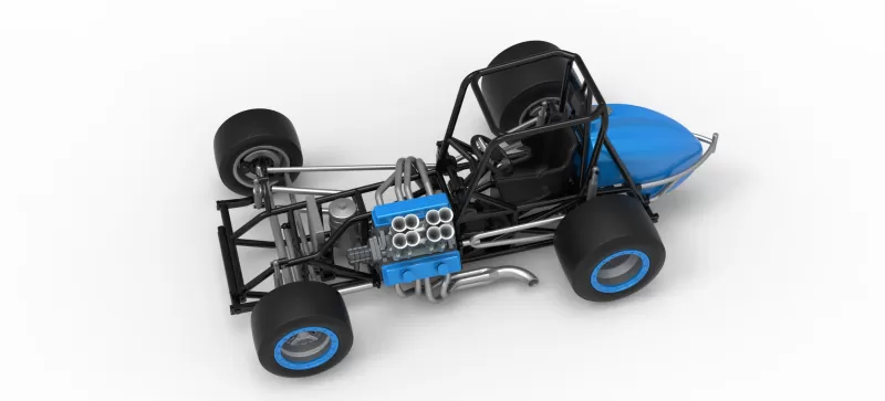 Vintage Pavement Sprint car Base Scale 1:25 - Model preview 4