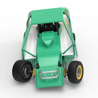 Northeast Dirt Modified stock car while turning V2 Scale 1:25 - Model thumbnail 8