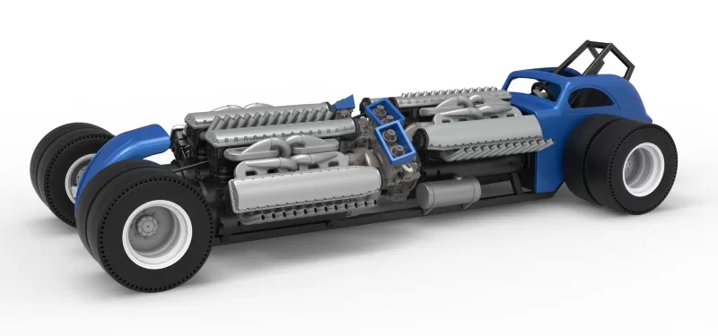Vintage AWD Dragster Scale 1:25 - Model preview 1