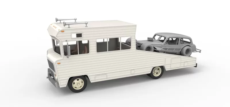 Vintage Transporter truck for Race car Version 7 Scale 1:25 - Model preview 1