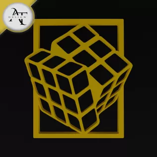Rubik's Cube - Silhouette - 2D Wall Art Decor