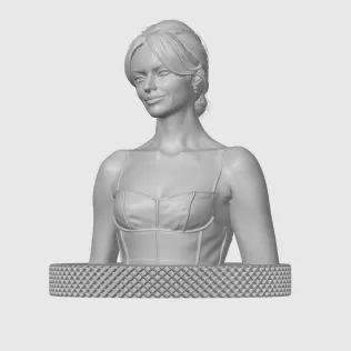 Emma Stone 3D Model Print - Model thumbnail 4