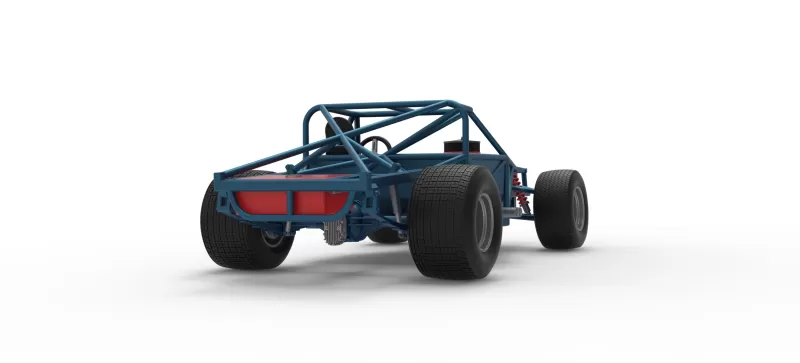 Vintage Dirt late model Race car Base Scale 1:25 - Model preview 19