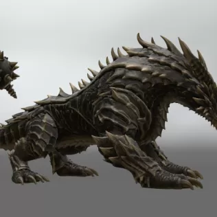 Abyssal Ironclad Dragon STL File for 3D Print - Model thumbnail 9