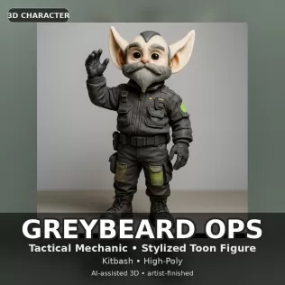 Pocket Pioneers – Stylized 3D Character Collection (6-Pack) - Model thumbnail 8