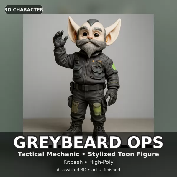 Pocket Pioneers – Stylized 3D Character Collection (6-Pack) - Model preview 8