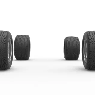 Wheel set of Northeast Dirt Modified stock car V4 Scale 1:25 - Model thumbnail 4