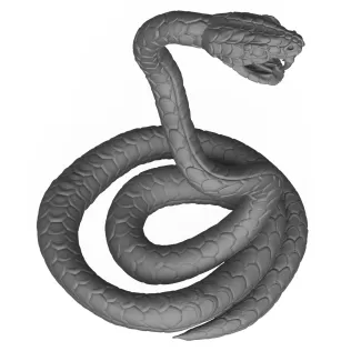 3D Printable Cobra Snake Reptile - Model thumbnail 4