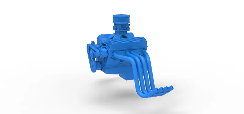 Engine V8 for vintage dragster Version 9 Scale 1:25 - Model preview 1