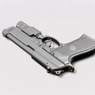 Beretta M9 with Tactical Flashlight #RoZ - Model thumbnail 6