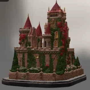 Bougainvillea Castle STL File for 3D Print - Model thumbnail 14