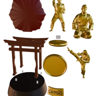 3D Karate Trophy Kit - Print the Win! - Model thumbnail 4