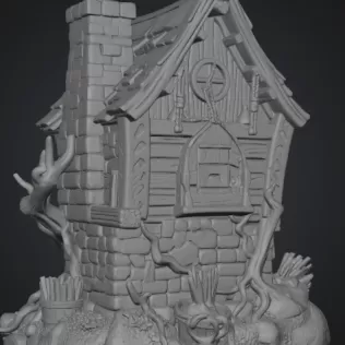 Enchanted Vineyard Cottage STL File for 3D Print - Model thumbnail 9