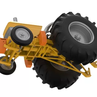 Fun Short Vintage Pulling tractor Scale 1:25 - Model thumbnail 3