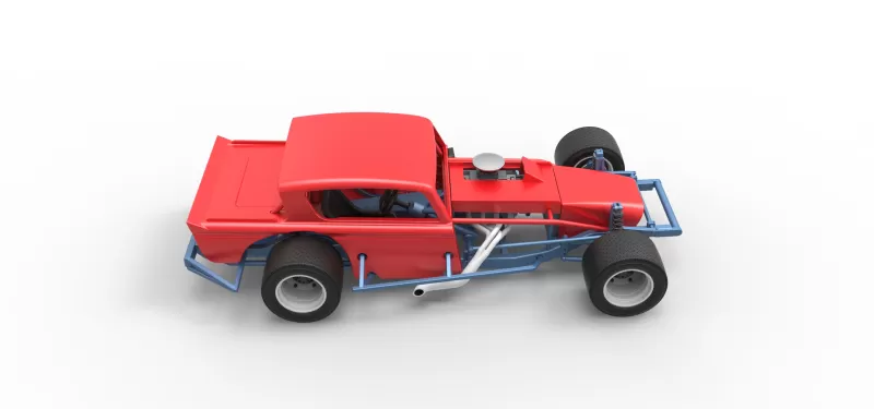 Vintage Asphalt Modified stock car V9 Scale 1:25 - Model preview 23