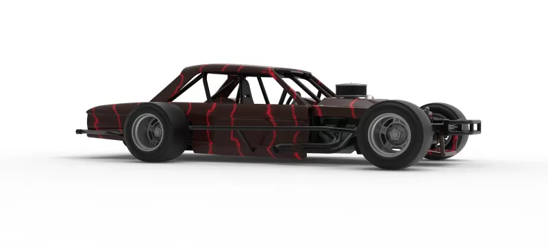 Vintage Asphalt Modified stock car V13 Scale 1:25 - Model preview 25