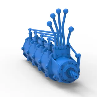 Modular planetary transmission for drag racing Scale 1:25 - Model thumbnail 11