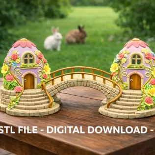 Eggbridge – Fantasy Easter Egg Bridge | 3D Printable - Model thumbnail 2