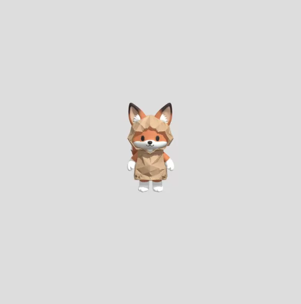 Cardboard Fox - Model preview 1