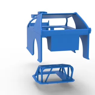 Shell of Mod Lite Race car Scale 1:25 - Model thumbnail 26