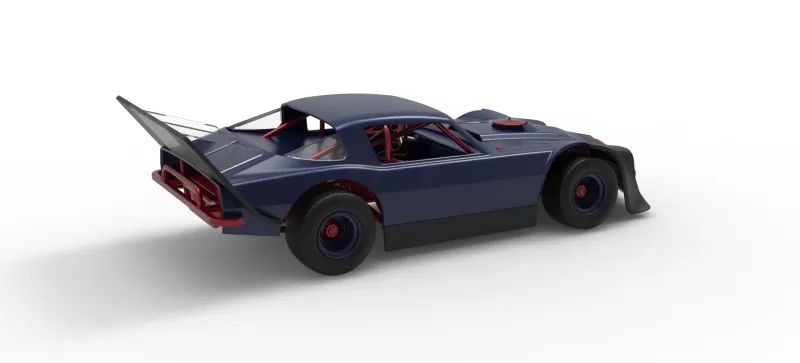 Vintage Dirt late model Race car Version 4 Scale 1:25 - Model preview 20