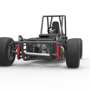 Vintage Dirt Modified stock car Base Version 4 Scale 1:25 - Model thumbnail 6