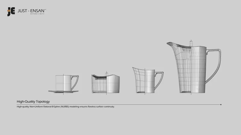 Porcelain Tea Set - Model preview 3