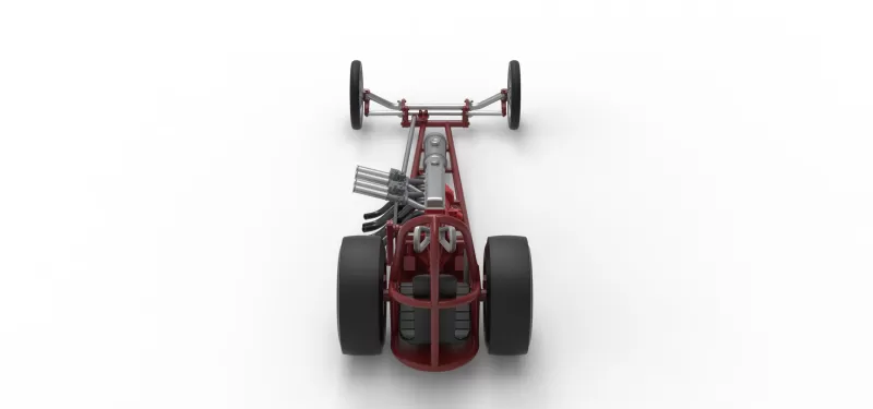 Vintage Front engine dragster Base Version 6 Scale 1:25 - Model preview 17