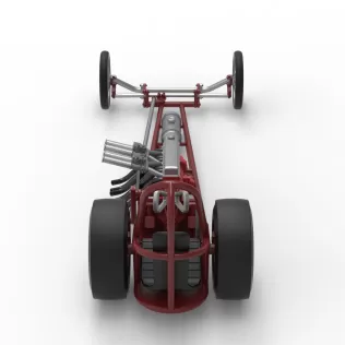Vintage Front engine dragster Base Version 6 Scale 1:25 - Model thumbnail 17