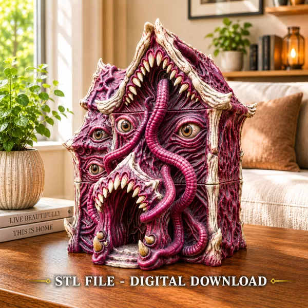 Lovecraftian Monster Building STL File for 3D Printing - Model preview 2