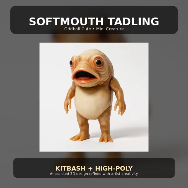 Odd Creatures Collection – Cute Creepy Kitbash High-Poly Monster - Model preview 8