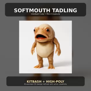 Odd Creatures Collection – Cute Creepy Kitbash High-Poly Monster - Model thumbnail 8