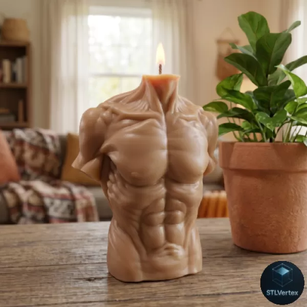 Male Torso Candle - Model preview 2